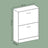 Shoe Cabinet - 60L - Chipboard with Melamine Veneer - 2 Flip Doors