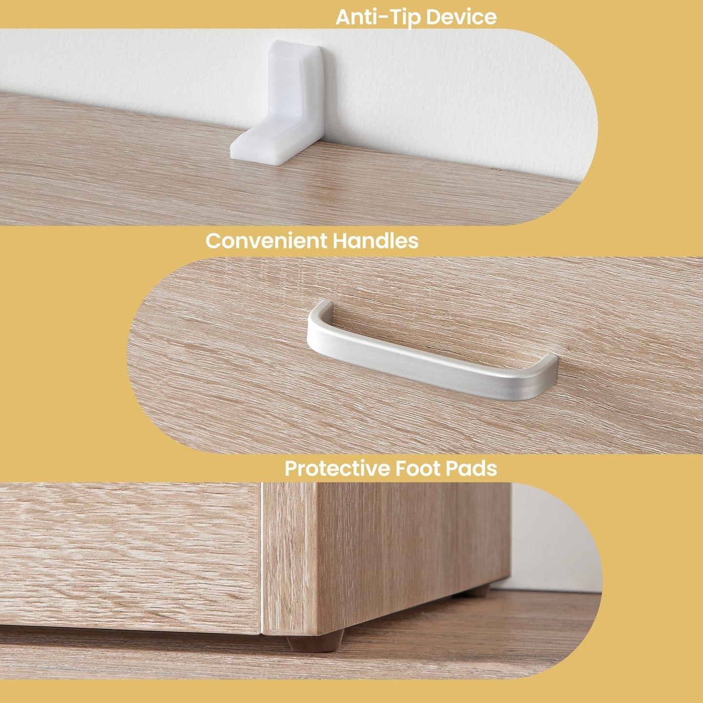Shoe Cabinet - 60L - Particleboard - 3-Tier Storage