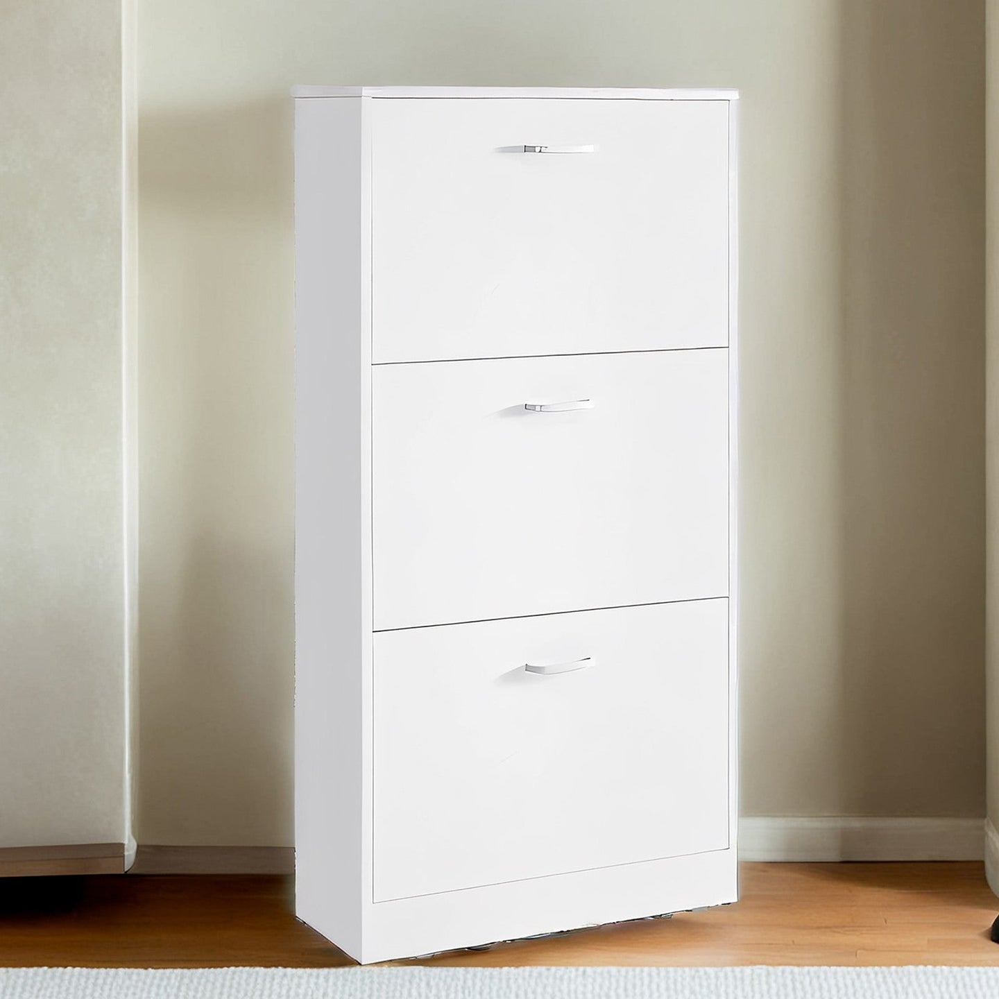Shoe Cabinet - 3-Tier - Particleboard - Flip Doors