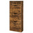 Shoe Cabinet - Wood - Brown - 3 Flip Doors
