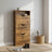Shoe Cabinet - Wood - Brown - 3 Flip Doors