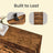 Shoe Cabinet - Wood - Brown - 3 Flip Doors