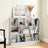 Bookcase - Wood - Multicolor - Freestanding Storage Unit with 11 Bins