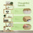 6-Tier Bookshelf - Wood - White - Freestanding Room Divider