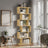 6-Tier Bookshelf - Wood - White - Freestanding Room Divider