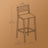 Set of 2 Dining Chairs - Wood - Rustic Brown and Black