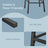 Bar Chairs Set of 2, Industrial Counter Stools - Wood and Steel - Gray