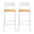 Set of 2 Counter Chairs - Metal - Versatile for Kitchen and Living Room