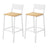 Set of 2 Counter Chairs - Metal - Versatile for Kitchen and Living Room