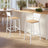 Set of 2 Counter Chairs - Metal - Versatile for Kitchen and Living Room