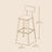 Set of 2 Bar Stools - Metal - Black and Rustic Brown - Supportive Backrest