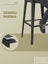 Set of 2 Bar Height Stools - Steel - Rustic Brown and Black - Backrest