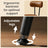 Set of 2 Counter Height Swivel Barstools - Synthetic Leather - Caramel Brown