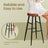 Set of 2 Bar Stools - Synthetic Leather - Brown - 63 cm Tall