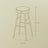 Set of 2 Bar Stools - Synthetic Leather - Brown - 63 cm Tall