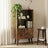 Rustic 3-Tier Storage Shelf - 120L - Solid Wood Legs - Push-to-Open Cabinet Doors