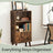 Rustic 3-Tier Storage Shelf - 120L - Solid Wood Legs - Push-to-Open Cabinet Doors
