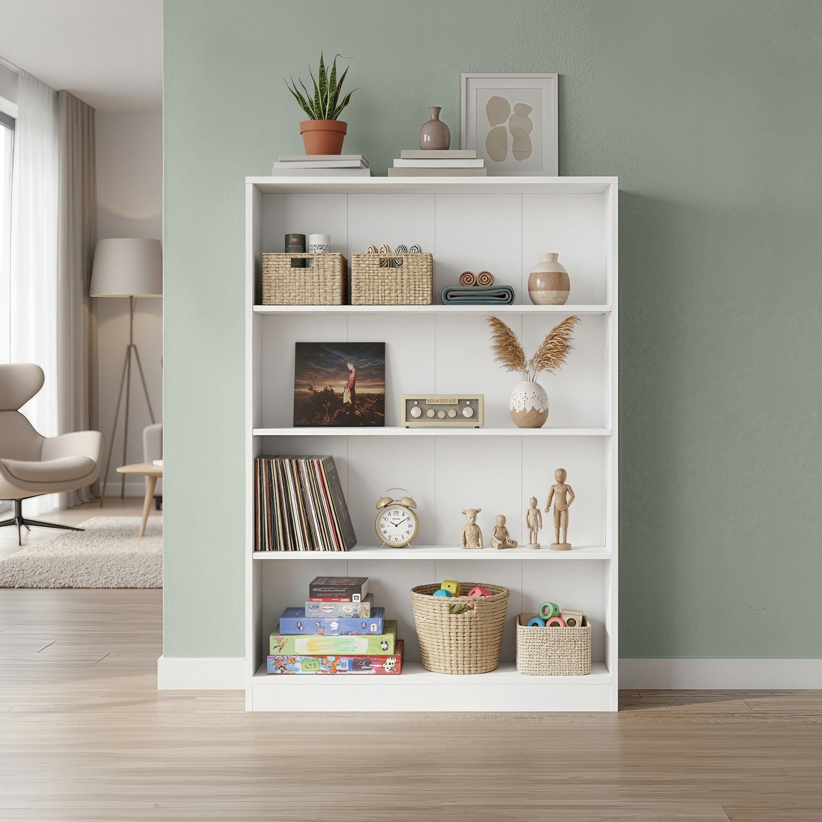 Storage Shelf Unit - Wood - Modern