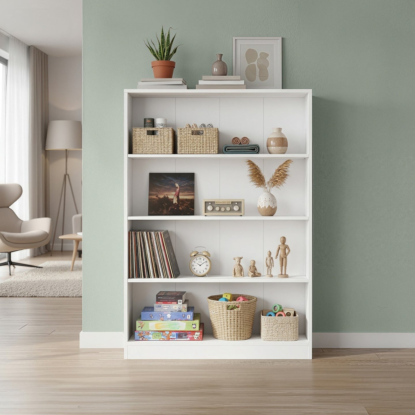 Storage Shelf Unit - Wood - Modern
