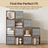 10-Cube Open Bookshelf - Engineered Wood - Cloud White - Versatile Storage Unit for Home Office and Living Spaces