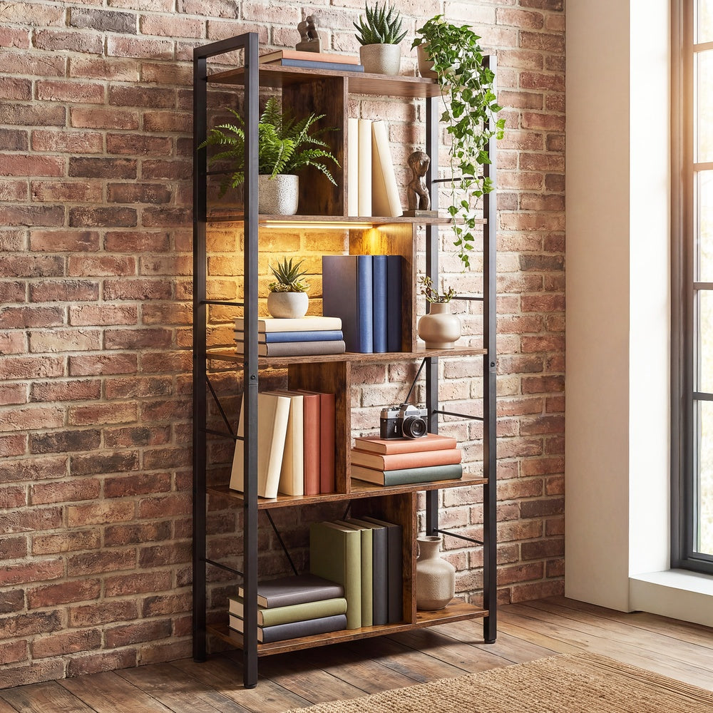 Bookshelf - 5 Tier - Steel - Open Compartments