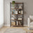 5-Tier Bookshelf - Engineered Wood - Rustic Brown - Floor Standing Design for Home Office