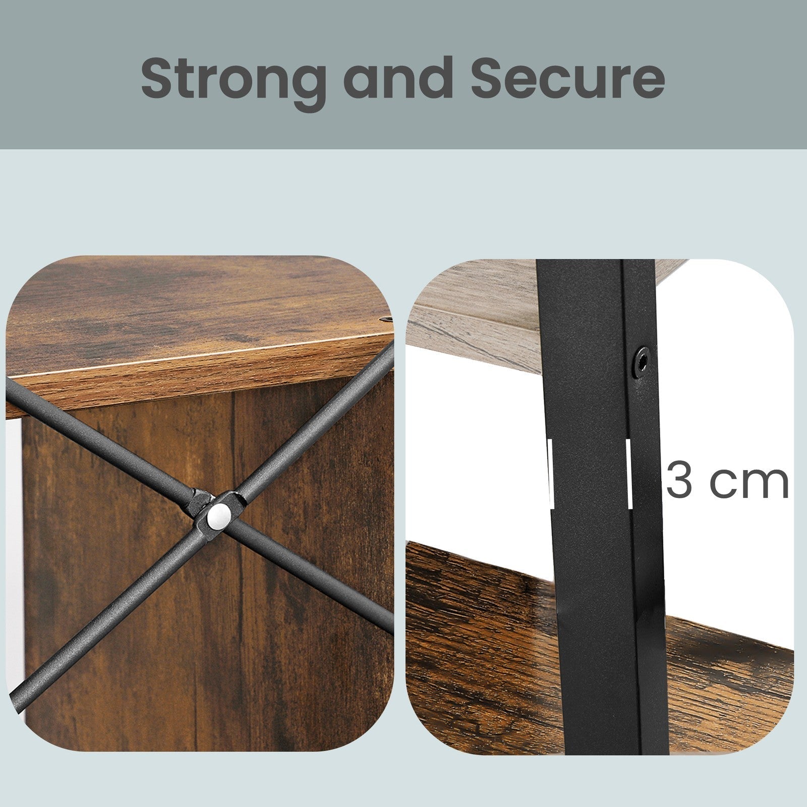 5-Tier Bookshelf - Engineered Wood - Rustic Brown - Floor Standing Design for Home Office
