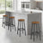 Bar Stools Set of 2 - 74cm - Metal Frame - Footrest