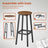 Bar Stools Set of 2 - 74cm - Metal Frame - Footrest