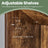 Bookshelf - Wood - Natural Finish - 6 Adjustable Shelves for Home Office and Children's Storage