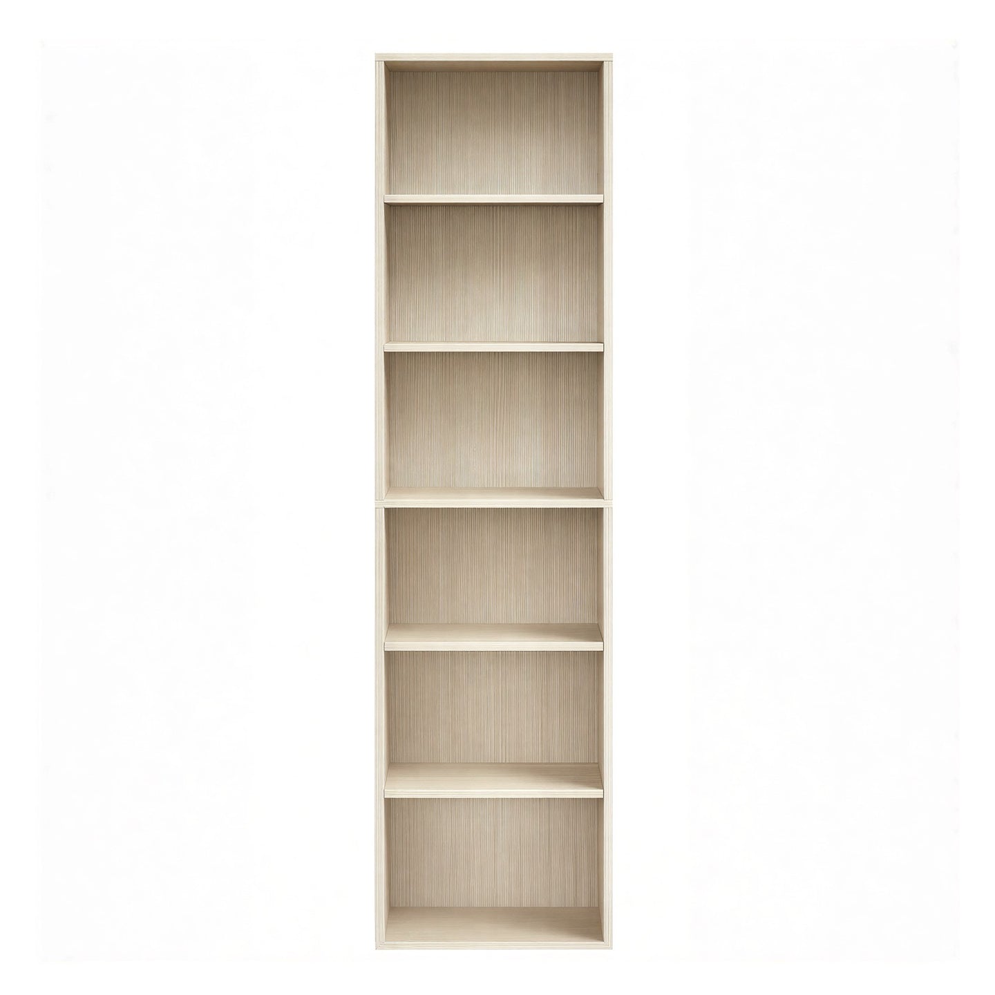 Bookshelf - Particleboard - Beige - with 6 Tiers