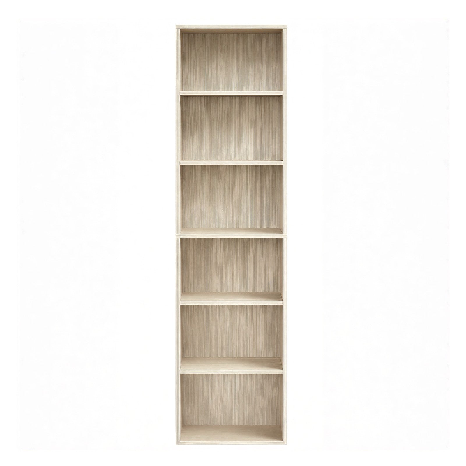 Bookshelf - Particleboard - Beige - with 6 Tiers