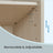 Bookshelf - Particleboard - Beige - with 6 Tiers
