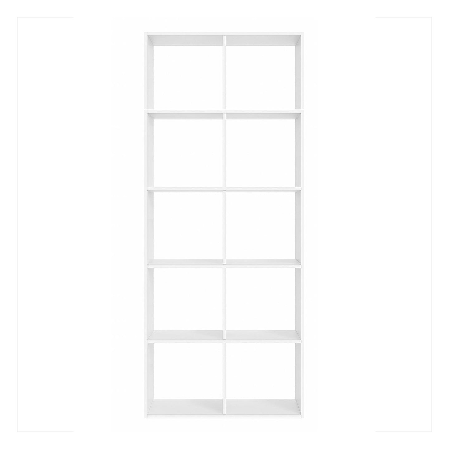 10-Cube Shelving Unit - Wood - Rustic Brown