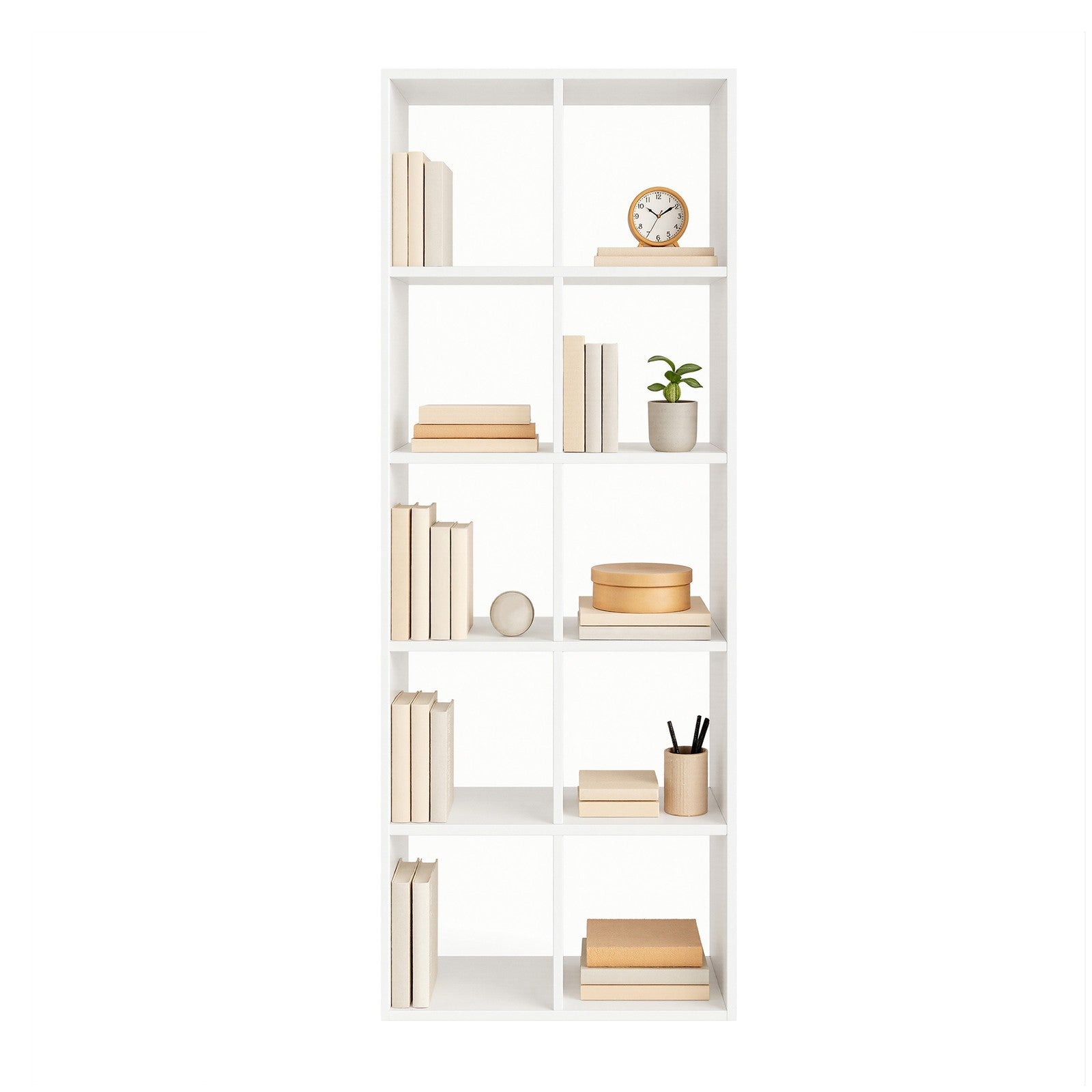 10-Cube Shelving Unit - Wood - Rustic Brown