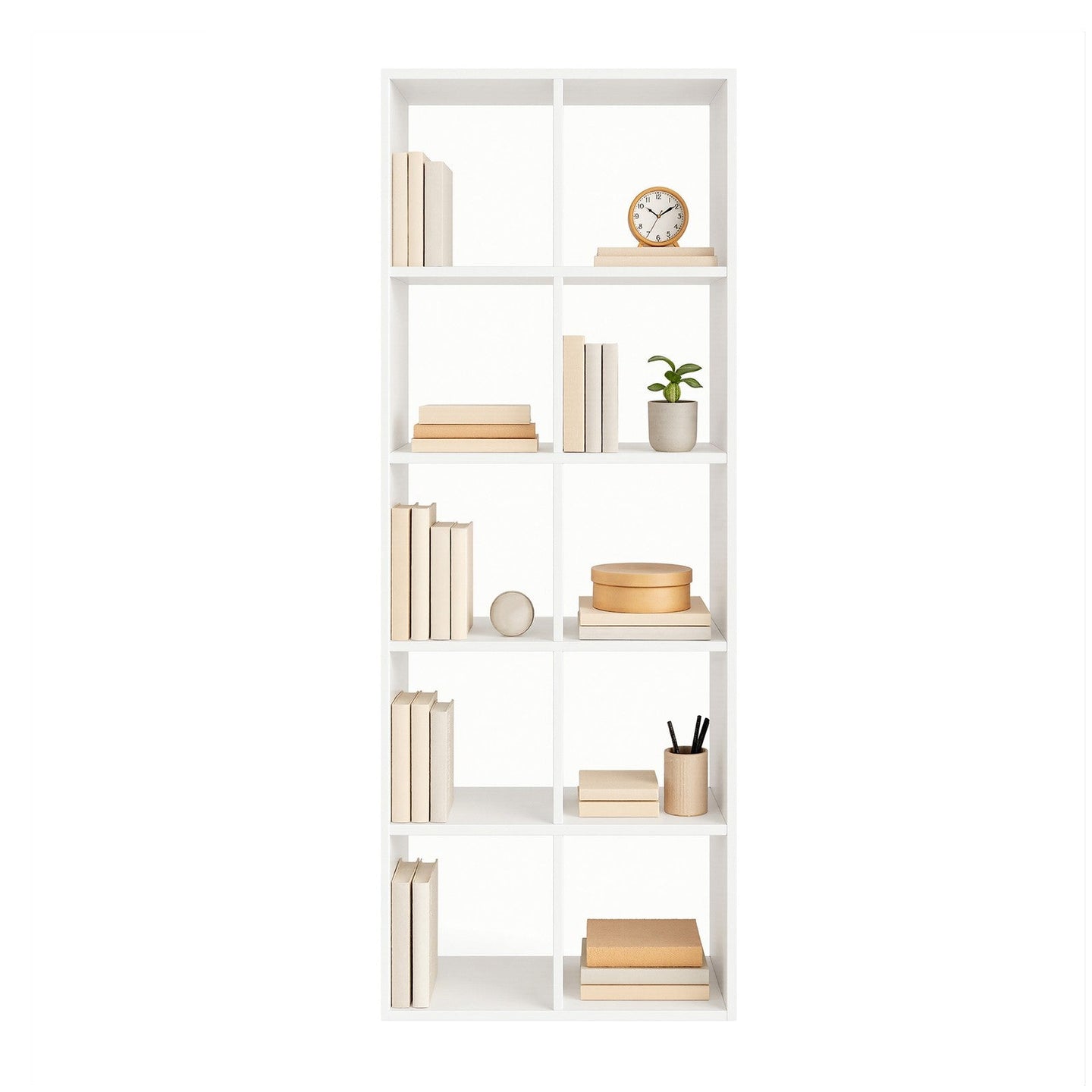10-Cube Shelving Unit - Wood - Rustic Brown