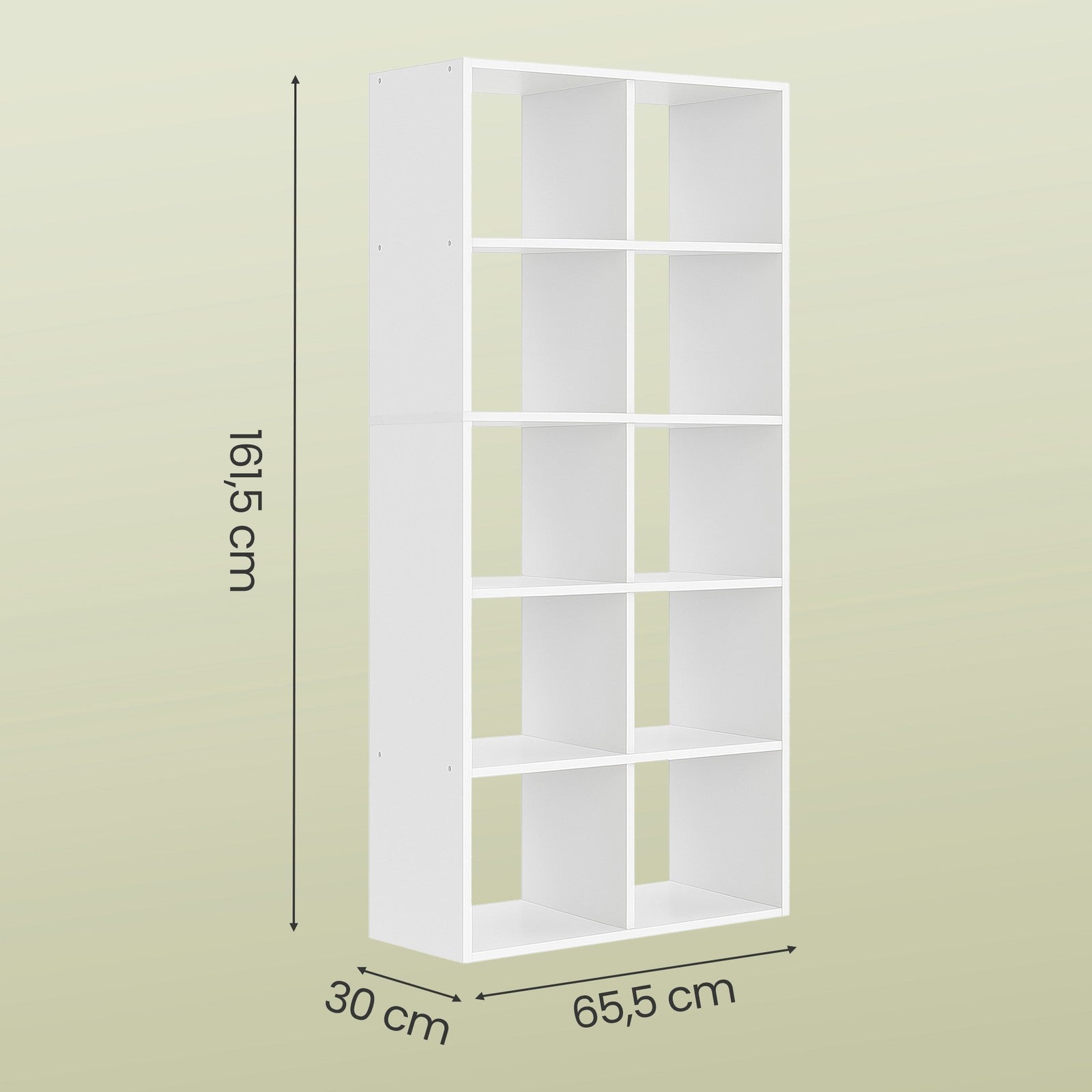 10-Cube Shelving Unit - Wood - Rustic Brown
