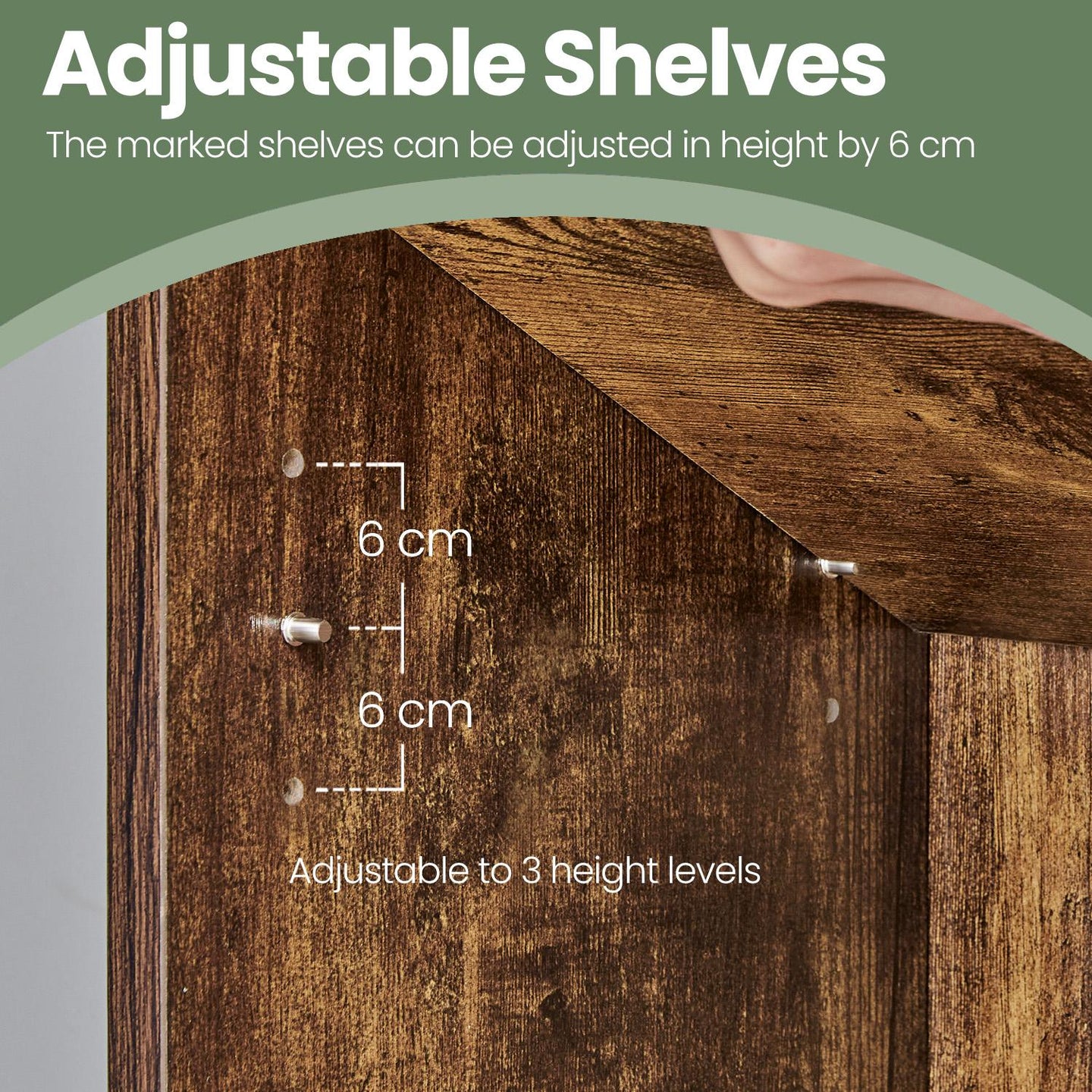 Bookshelf - Wood - Natural Finish - 6 Adjustable Shelves for Home Office and Children's Storage
