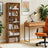 Bookshelf - Wood - Natural Finish - 6 Adjustable Shelves for Home Office and Children's Storage