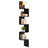 5-Tier Floating Corner Shelf - 20L - Particleboard - Zigzag Design