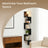 5-Tier Floating Corner Shelf - 20L - Particleboard - Zigzag Design