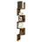 5-Tier Floating Corner Shelf - 50L - Particleboard - Zigzag Design