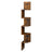 5-Tier Floating Corner Shelf - 50L - Particleboard - Zigzag Design