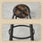 Set of 4 Bar Stools - Heavy-Duty Steel Frame - Rustic Brown and Black - With Backrest