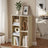 Kids Bookcase - Wood - Oak - 5-Cube Design with Floor Standing Storage