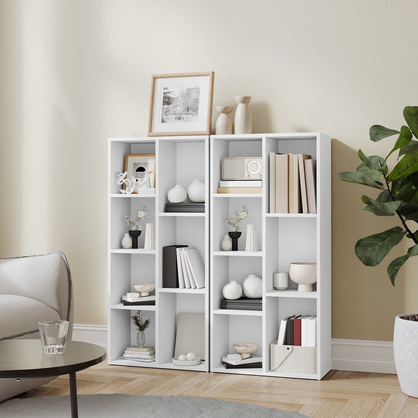 Children’s Bookcase - Melamine-Covered Wood - White
