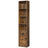 Tall Bookcase - 6-Tier with Door - Engineered Wood - Rustic Brown
