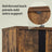 Tall Bookcase - 6-Tier with Door - Engineered Wood - Rustic Brown