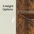Tall Bookcase - 6-Tier with Door - Engineered Wood - Rustic Brown
