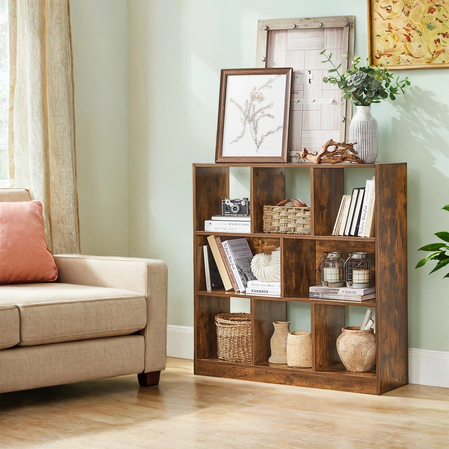Bookshelf, Bookcase - Wood - Rustic Brown